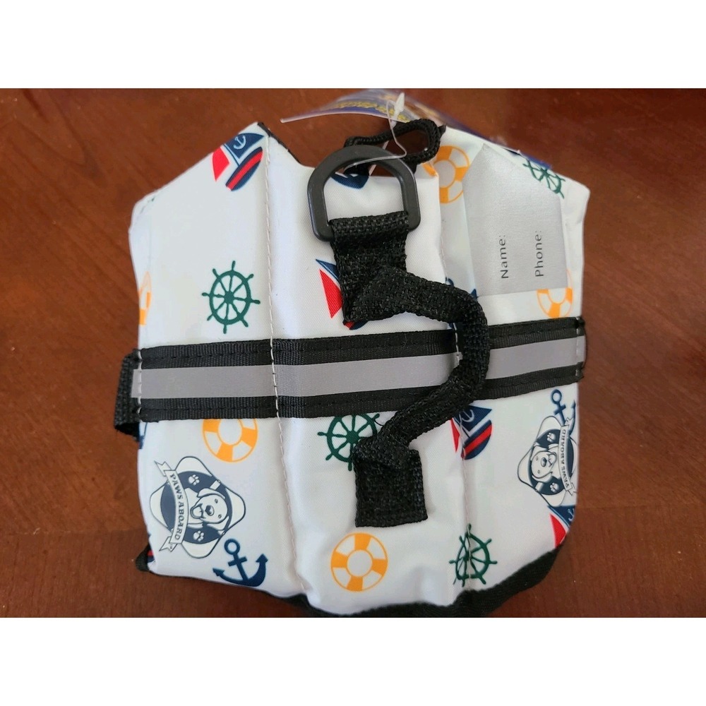 PAWS ABOARD Nautical Lifeguard Dog Life Jacket XX SMALL 3-7 lbs Lbs New